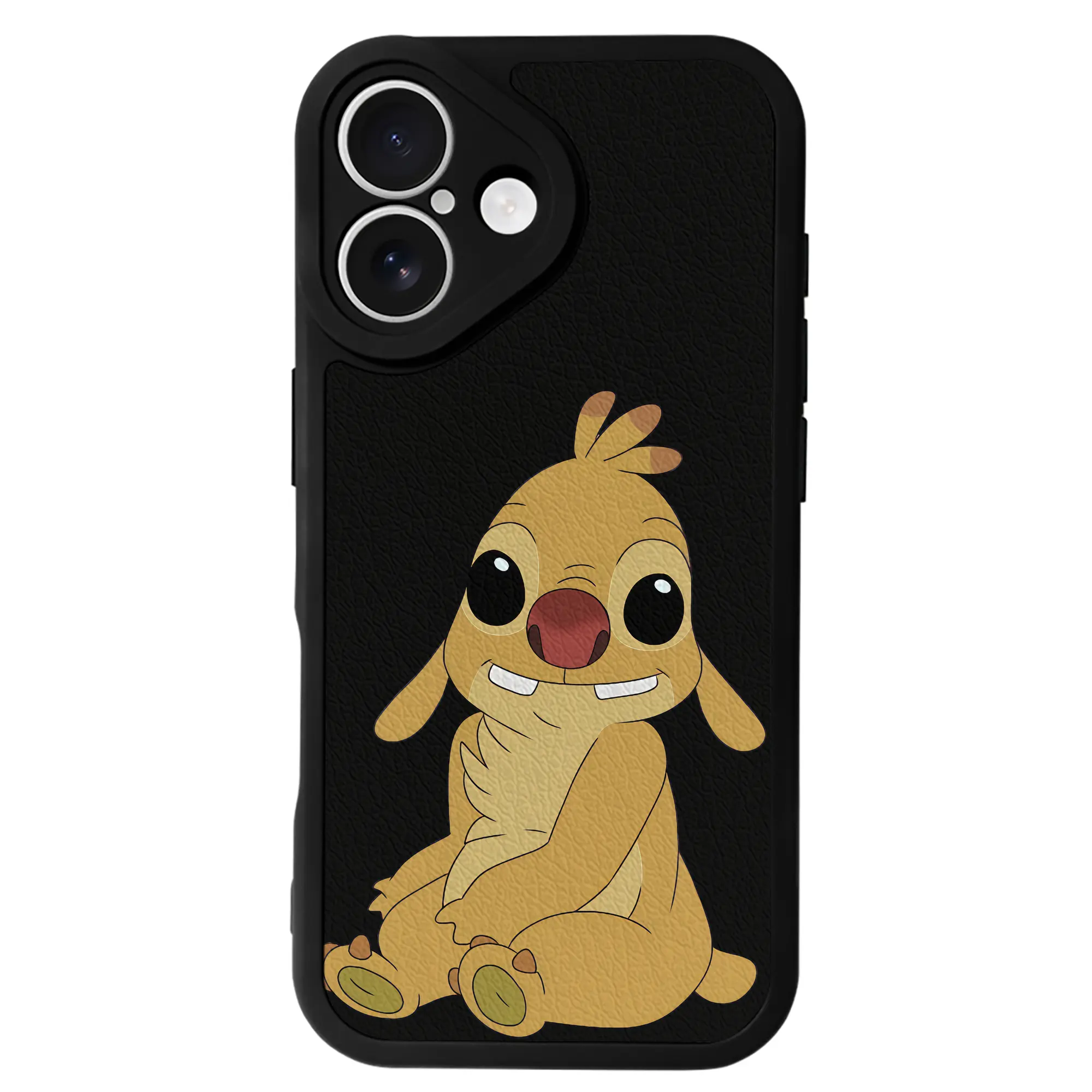 リロ＆スティッチ グッズ ルーベン - IPhone 16シリーズ対応 ・ シリコンスマホケース ・ レザー調 ・ 高精度フィット ・ 耐衝撃 ・ ワイヤレス充電対応 ・ 精密カット